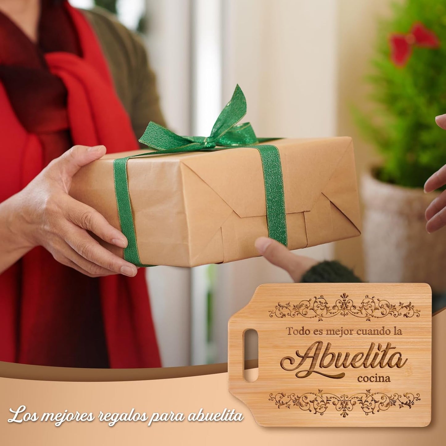 Regalo Para Abuelitas- Engraved Bamboo Cutting Board