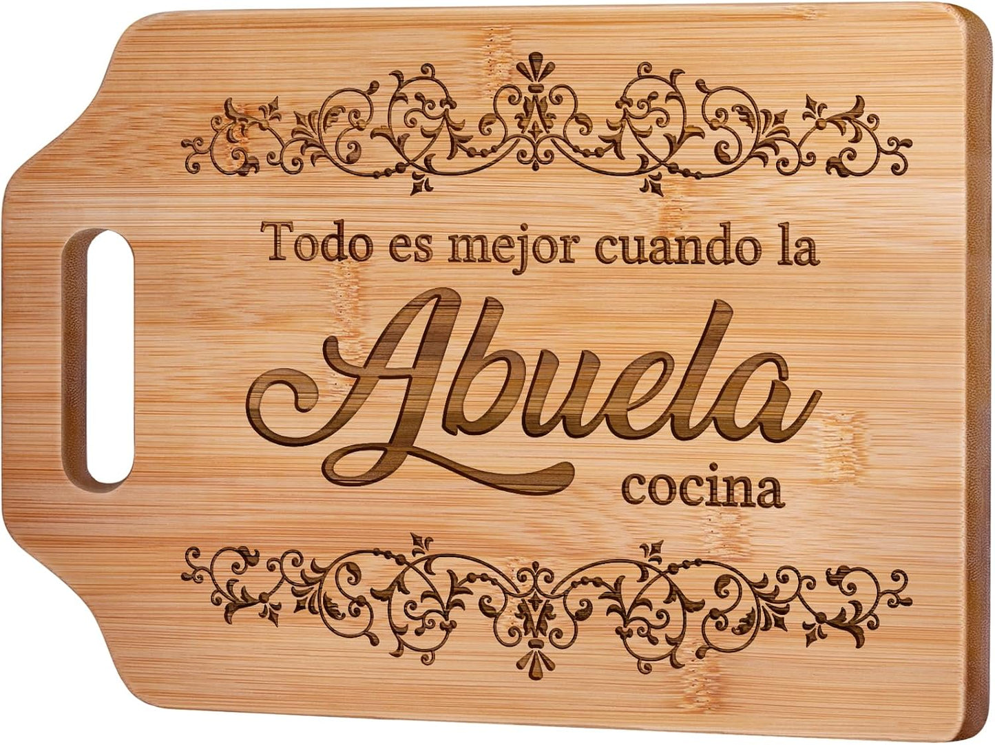Regalos Para Mamá, Tabla De Cortar De Bambú Grabada