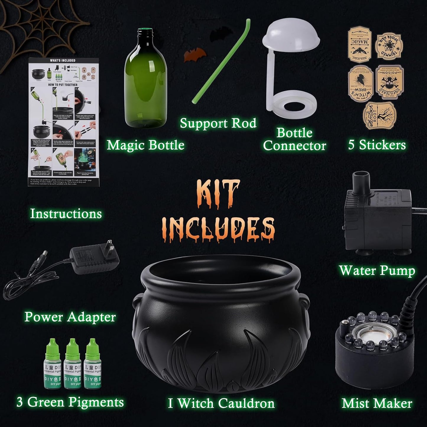  Witches Cauldron Floating Potion Set 
